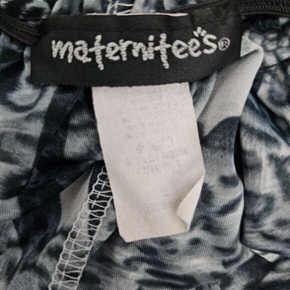 💎 Maternitees Short Sleeve Black And White Dress - Picture 2 of 5